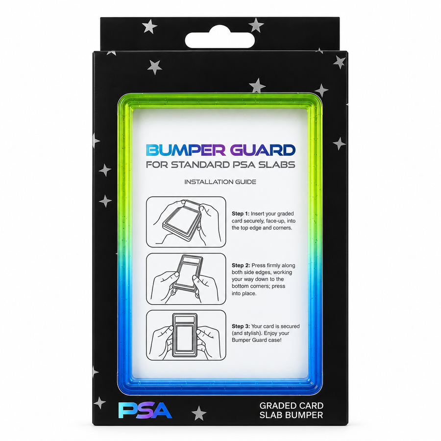 PSA Slab Bumper Guard met Transparante Achterplaat – Groen/Blauw