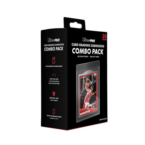 Ultra PRO Card Grading Submission Combo Pack – 50 Semi-Rigids + 50 Sleeves