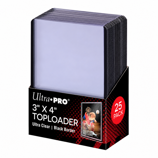 Ultra PRO 3" x 4" Toploaders Black Border – 25 Stuks