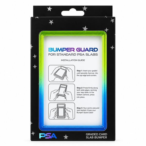 PSA Slab Bumper Guard met Transparante Achterplaat – Groen/Blauw