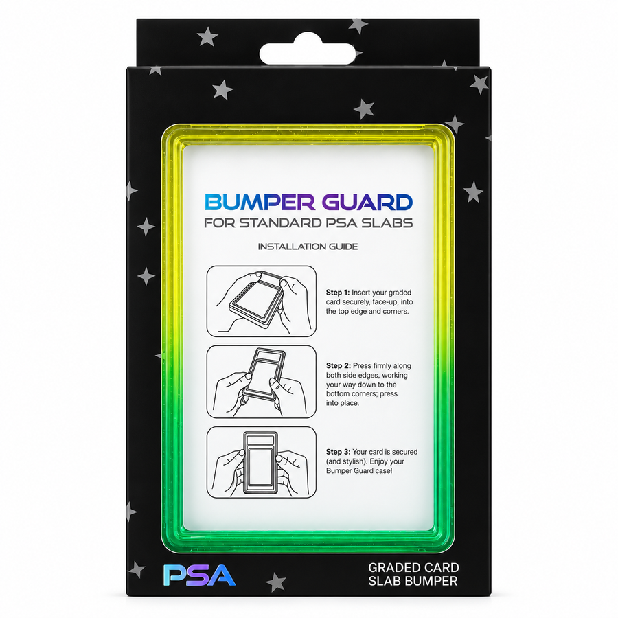 PSA Slab Bumper Guard met Transparante Achterplaat – Geel/Groen