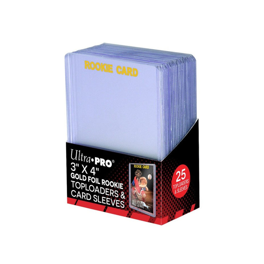 Ultra PRO Gold Foil Rookie Card Toploaders & Sleeves – 25 Stuks