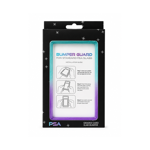 PSA Slab Bumper Guard met Transparante Achterplaat – Turquoise/Paars